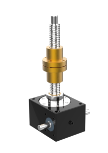 Worm screw jack lifting system for heavy-duty industrial platform