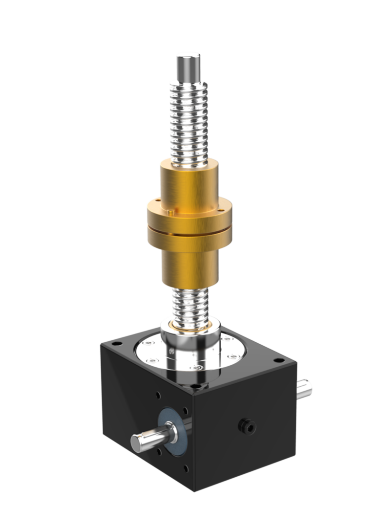Worm screw jack lifting system for heavy-duty industrial platform