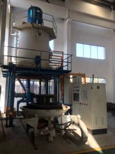 Lifting system for high-frequency heat treatment equipment